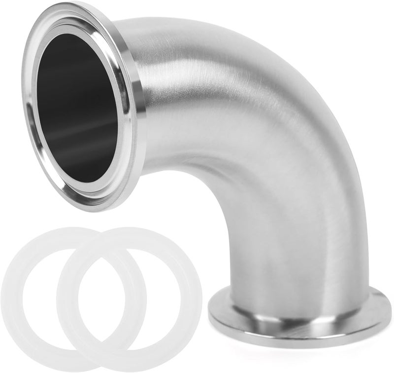 JMCOLMT Elbow 1.5" Tri Clamp Elbow 90 Degree Pipe Fitting 38mm Pipe OD Sanitary Fitting Stainless Steel 304 - Image 1